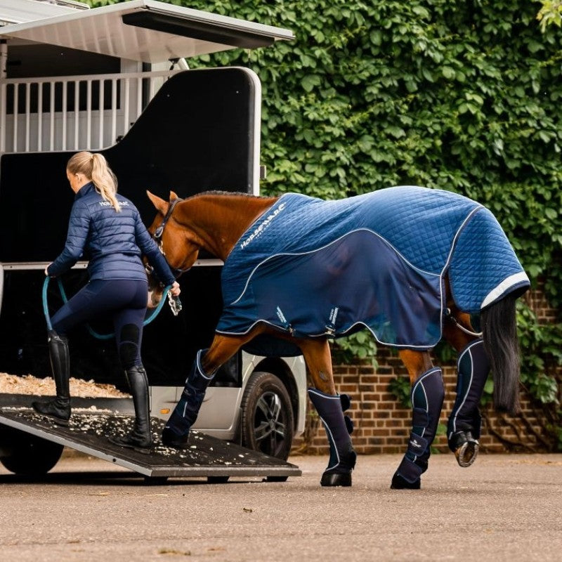 Horseware - Couverture de transport Signature Travel Series marine 50g | - Ohlala
