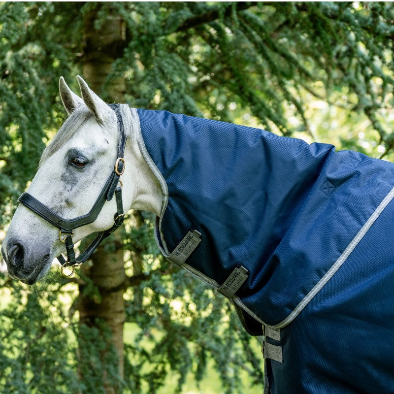 Horseware - Couvre-cou Amigo Lite marine/ titanium grey/ argent 0g
