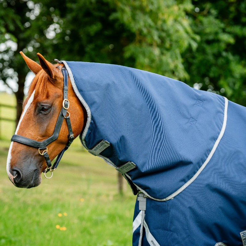 Horseware - Couvre-cou Amigo marine/ titanium grey/ argent 150g