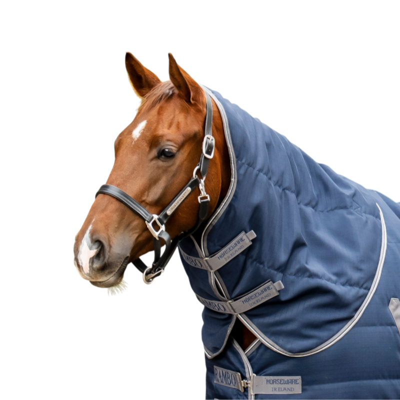 Horseware - Rambo Stallhalsteil Marine/Thunderstorm Grey/Silber 100 g