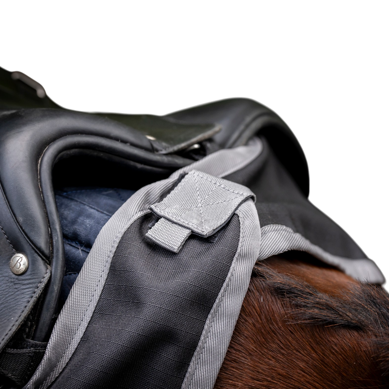 Horseware - Schwarze Amigo Ripstop-Nierendecke Titanium Grey