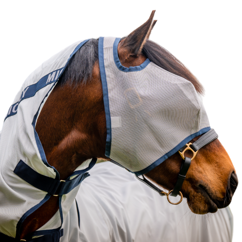 Horseware - Masque anti-mouches Mio Flymask lunar rock/ marine | - Ohlala