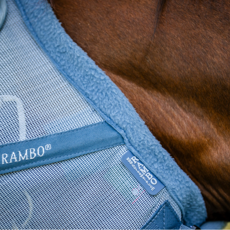Horseware - Masque anti-mouches Rambo denim/ argent
