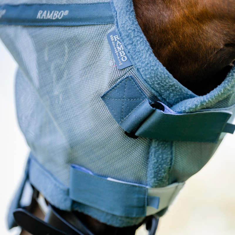 Horseware - Masque anti-mouches Rambo denim/ argent