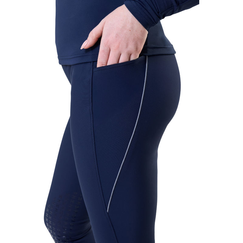 Horseware - Damskie spodnie jeździeckie Easefit Hybrid granatowe | - Ohlala