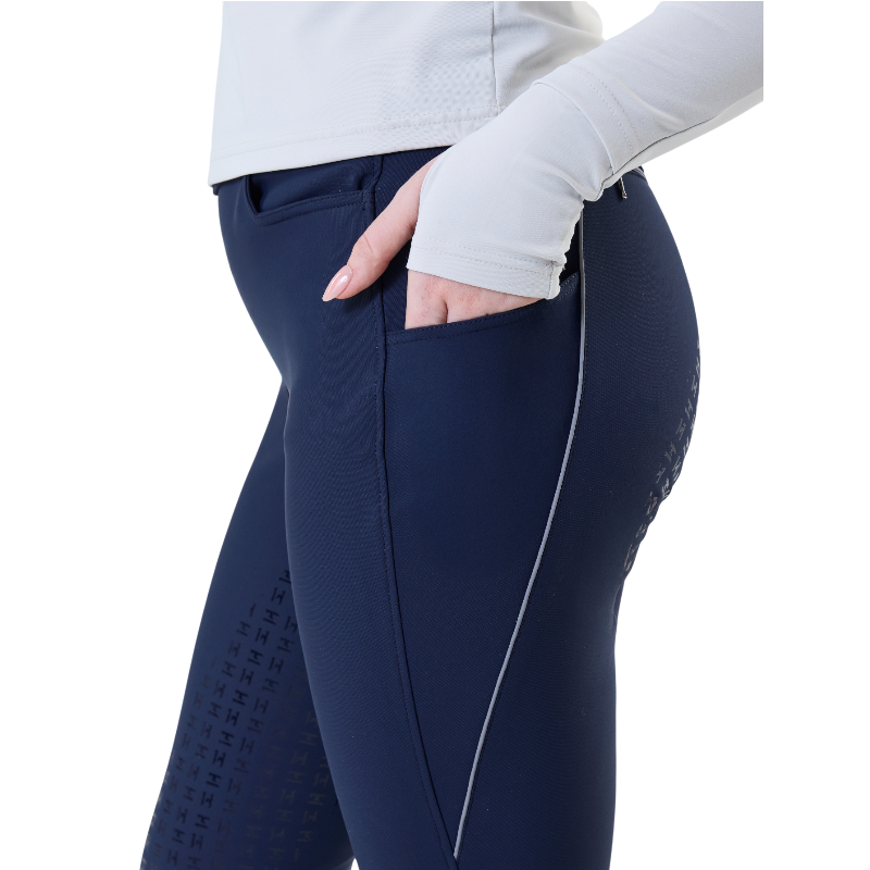 Horseware - Damen Reithose Easefit Hybrid marine Full Grip | - Ohlala