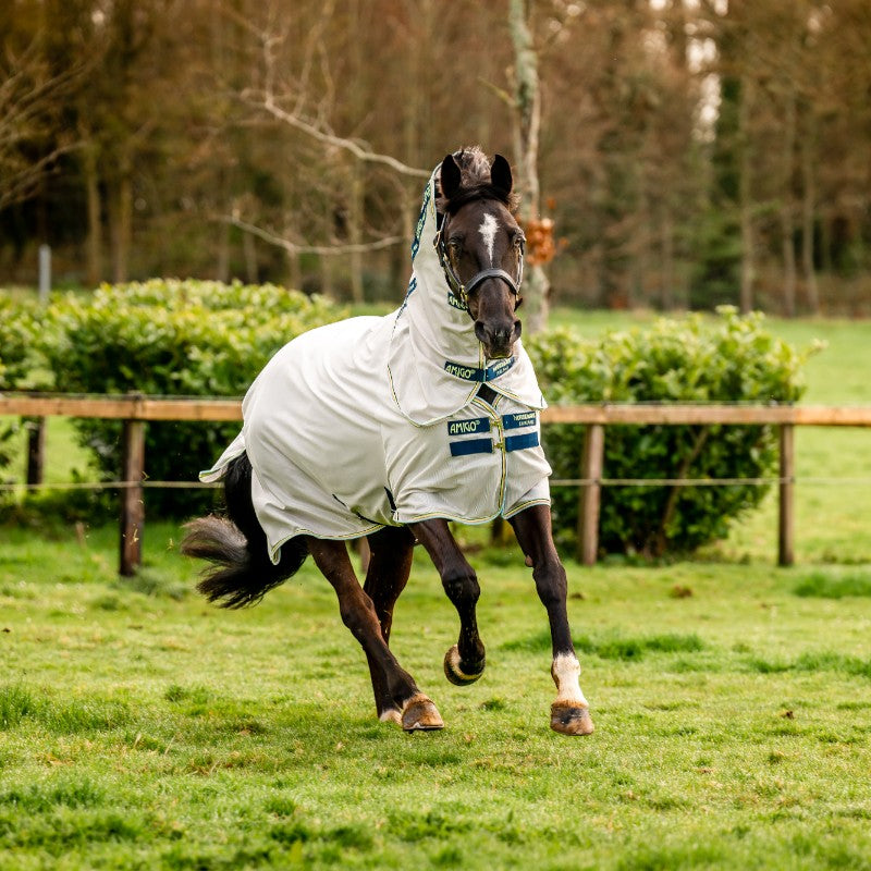 Horseware - Chemise anti-mouches Amigo Bug Rug lunar rock/ marine/ lime | - Ohlala