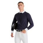 Horse Pilot - Men's long sleeve competition polo Aeris dark night | - Ohlala