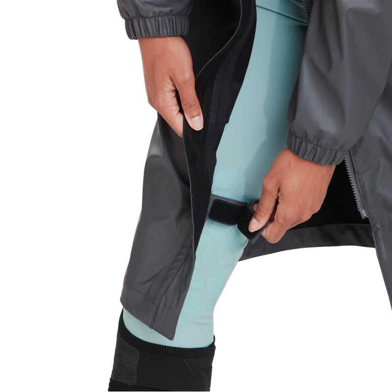 Horse Pilot - Women's Long Raintech Rain Jacket in Iron | - Ohlala