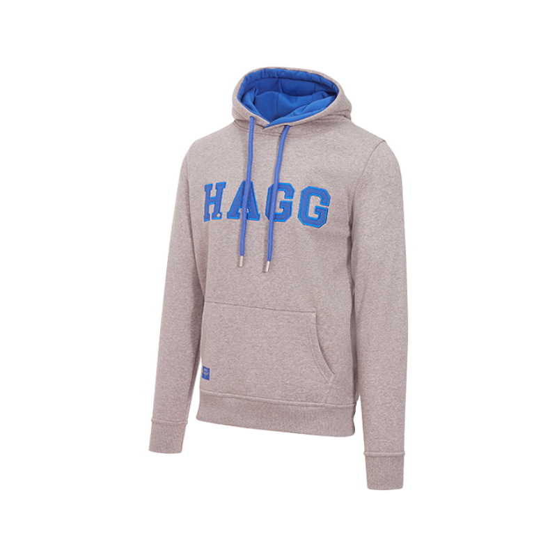 Hagg - Men's gray/royal blue hoodie