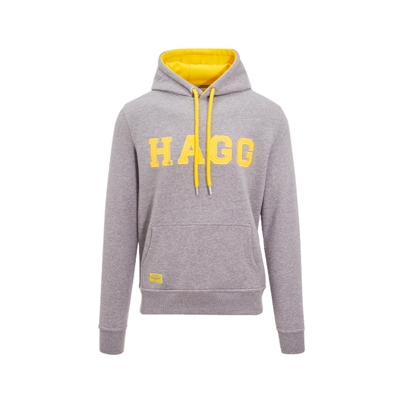 Hagg - Men's gray/yellow hoodie