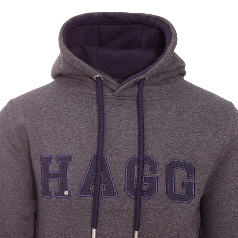 Hagg - Sweat à capuche homme gris anthracite/ marine