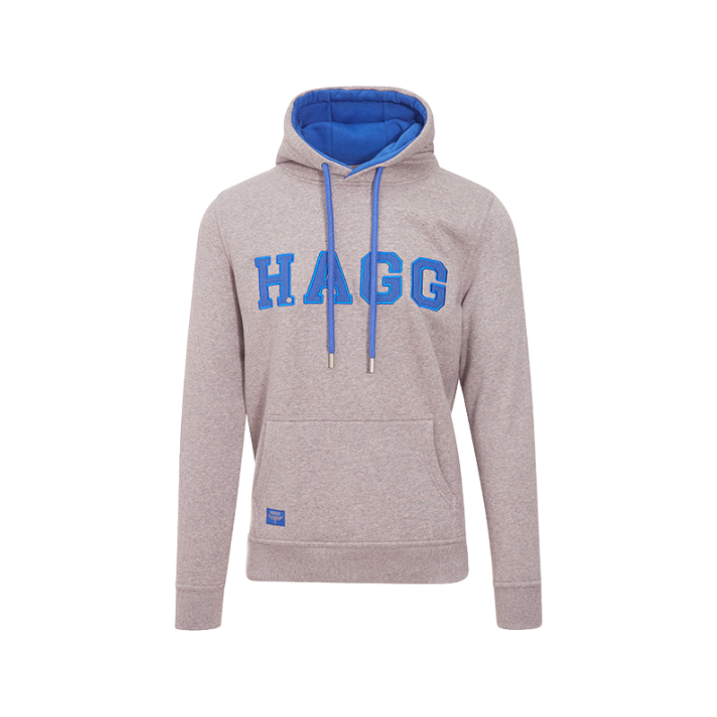 Hagg - Men's gray/royal blue hoodie