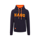 Hagg - Sweat à capuche homme marine/ orange | - Ohlala