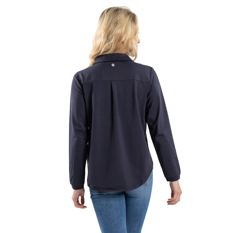 Harcour - Sharly navy women's long-sleeved shirt