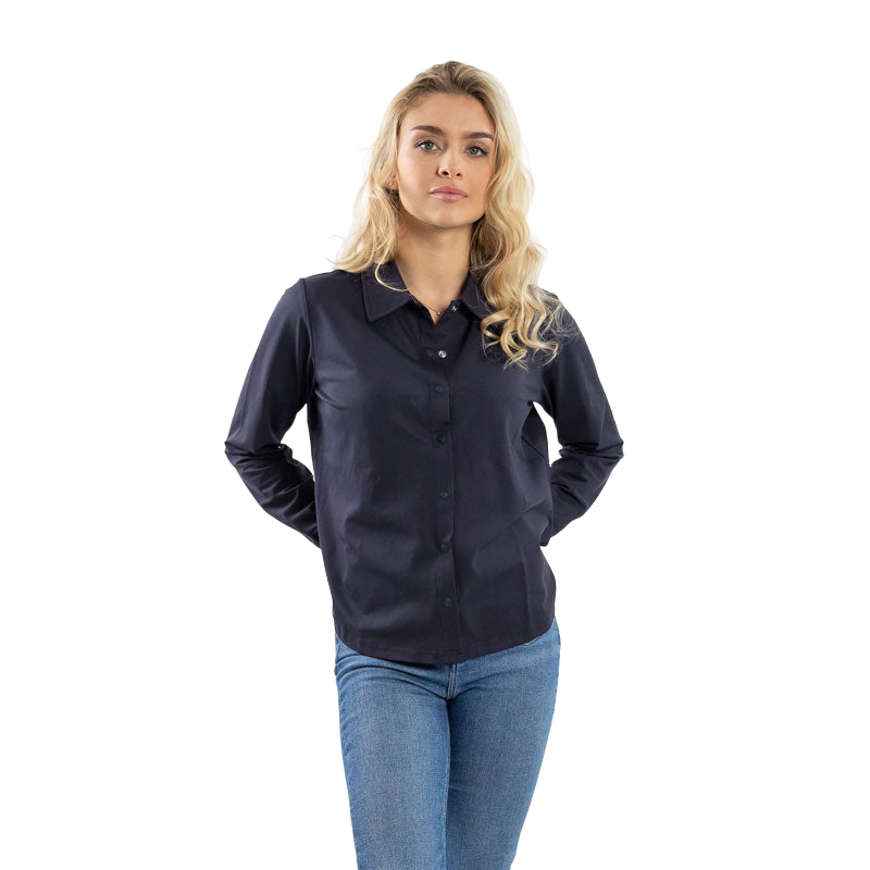 Harcour - Sharly navy women's long-sleeved shirt