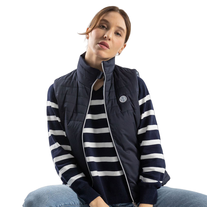 Harcour - Gilet sans manches femme Balzac marine | - Ohlala