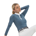 Harcour - Polo de concours manches longues femme Pannie lavande | - Ohlala