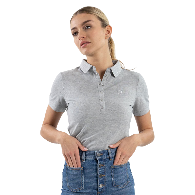 Harcour - Pandor women's short-sleeved gray polo shirt