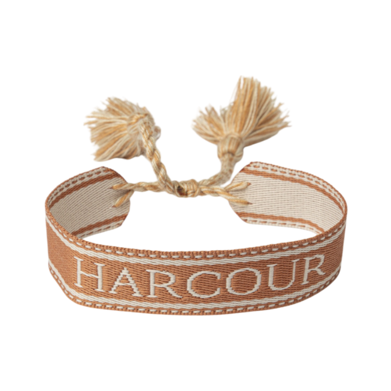 Harcour - Bracelet Baya abricot/ lin