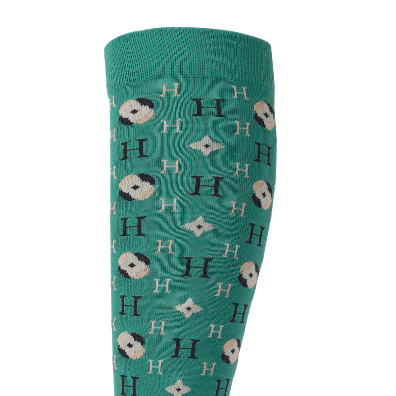 Harcour - Santia equestrian socks emerald green (x3) 