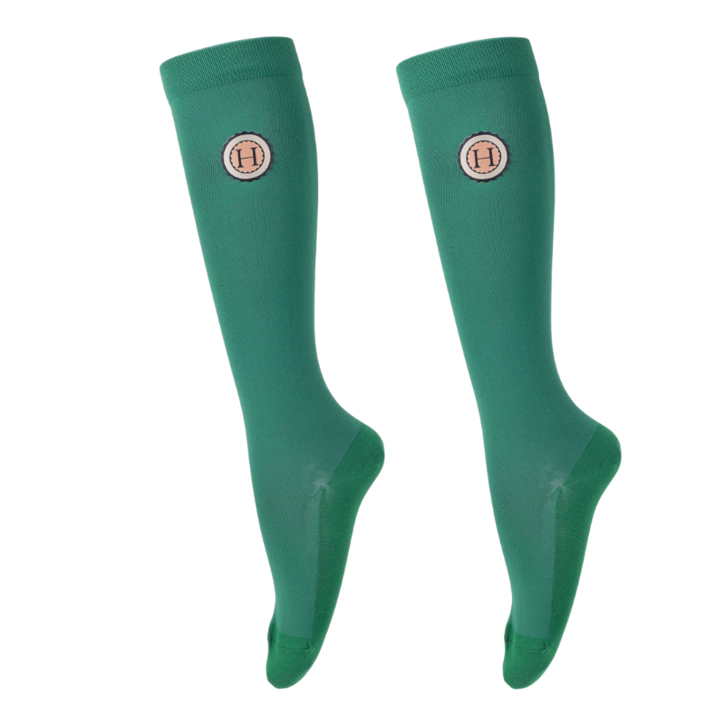 Harcour - Santia equestrian socks emerald green (x3) 