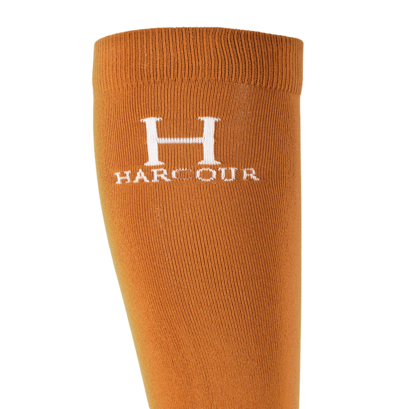 Harcour - Chaussettes d'équitation Badminton golden yellow (x2)