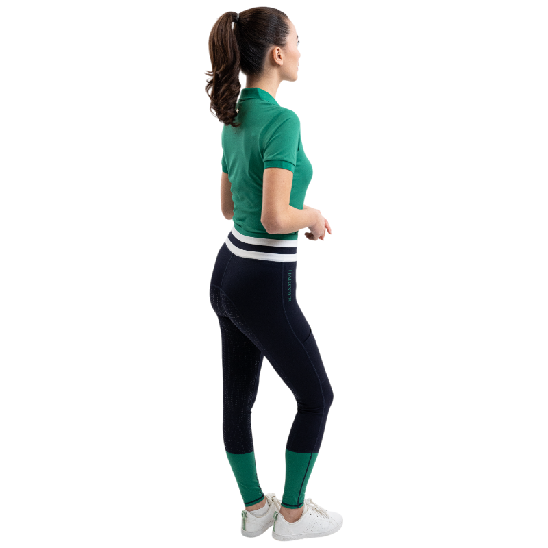 Harcour - Legging d'équitation femme Brookie marine/ emerald green