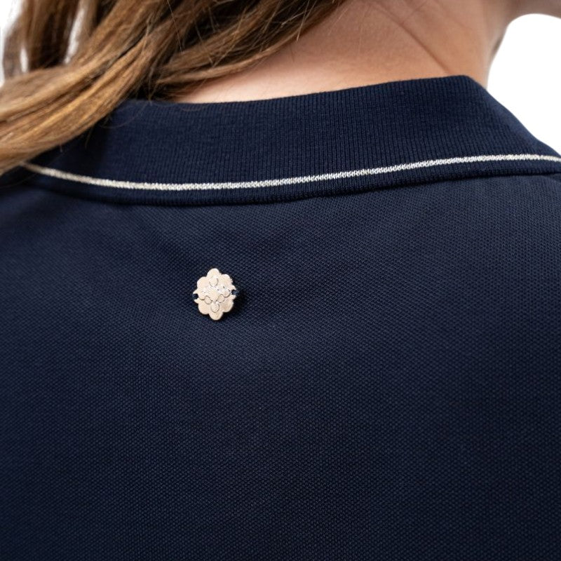Harcour - Polo donna maniche corte Gasparine blu navy Harcour x Versailles | - Ohlala