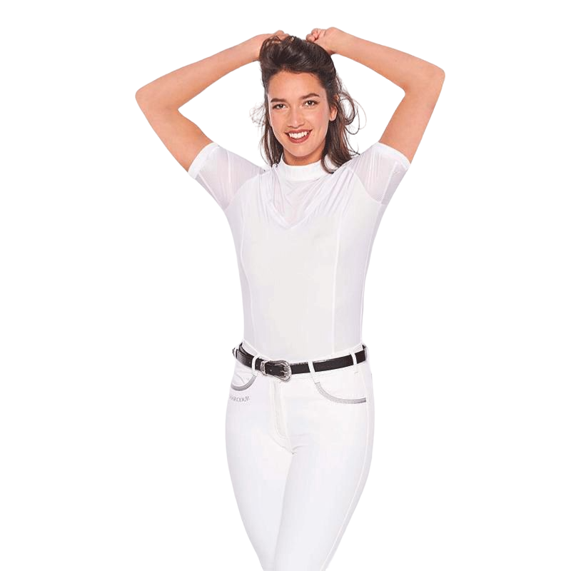 Harcour - Evita white short-sleeved competition polo shirt