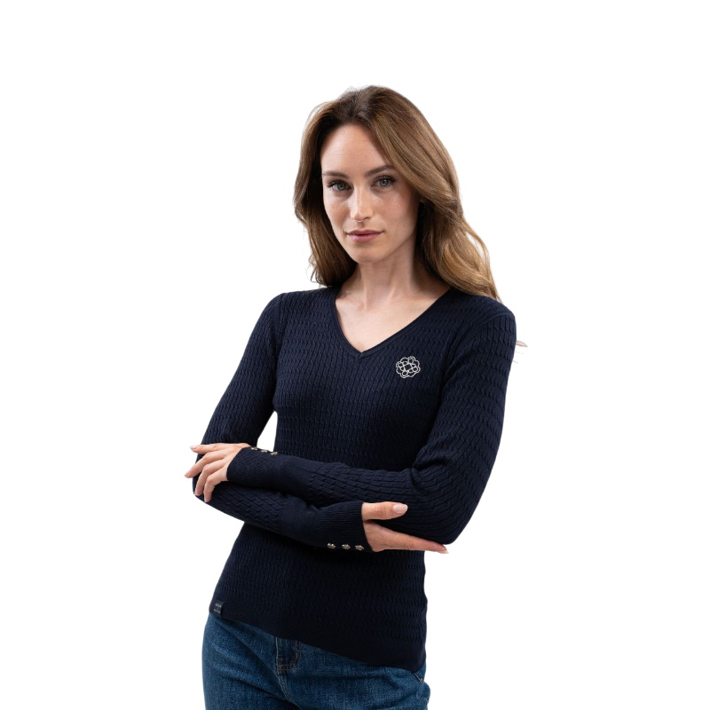 Harcour - Antoinette Navy Women's Sweater Harcour x Versailles | - Ohlala