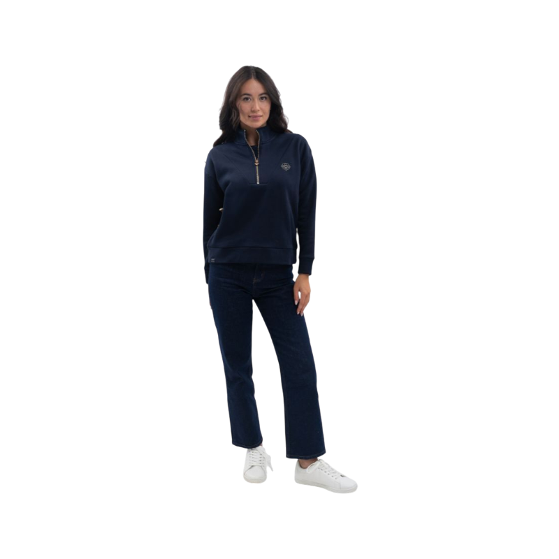 Harcour - Felpa con zip donna Louise blu navy Harcour x Versailles | - Ohlala