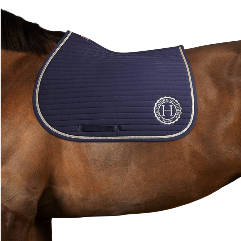 Harcour - saddle pad Karembar marine/ light gold 