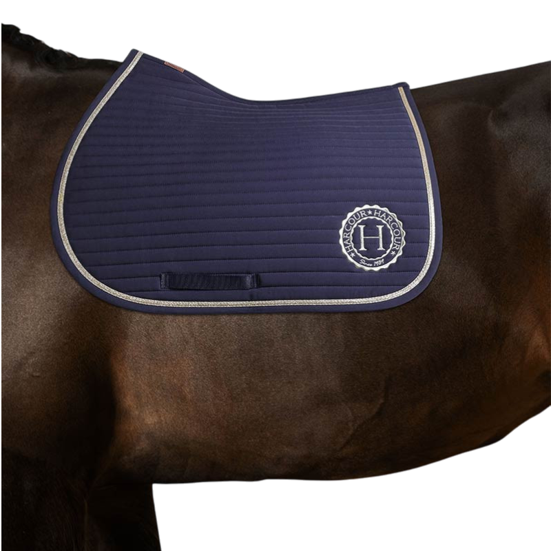 Harcour - saddle pad Karembar marine/ light gold 