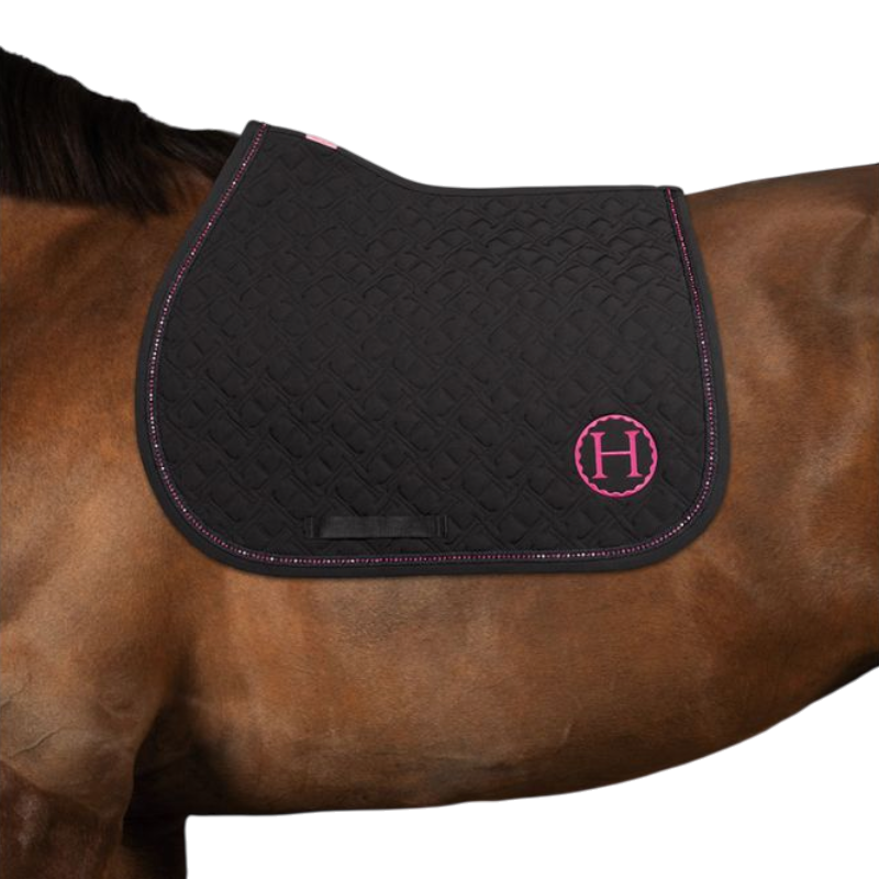Harcour - Saphir Pink October saddle pad, black/pink