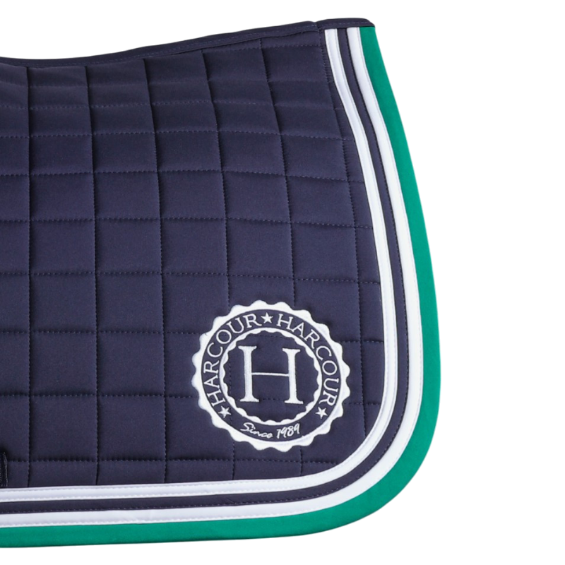 Harcour - saddle pad Douce marine/ vert émeraude 