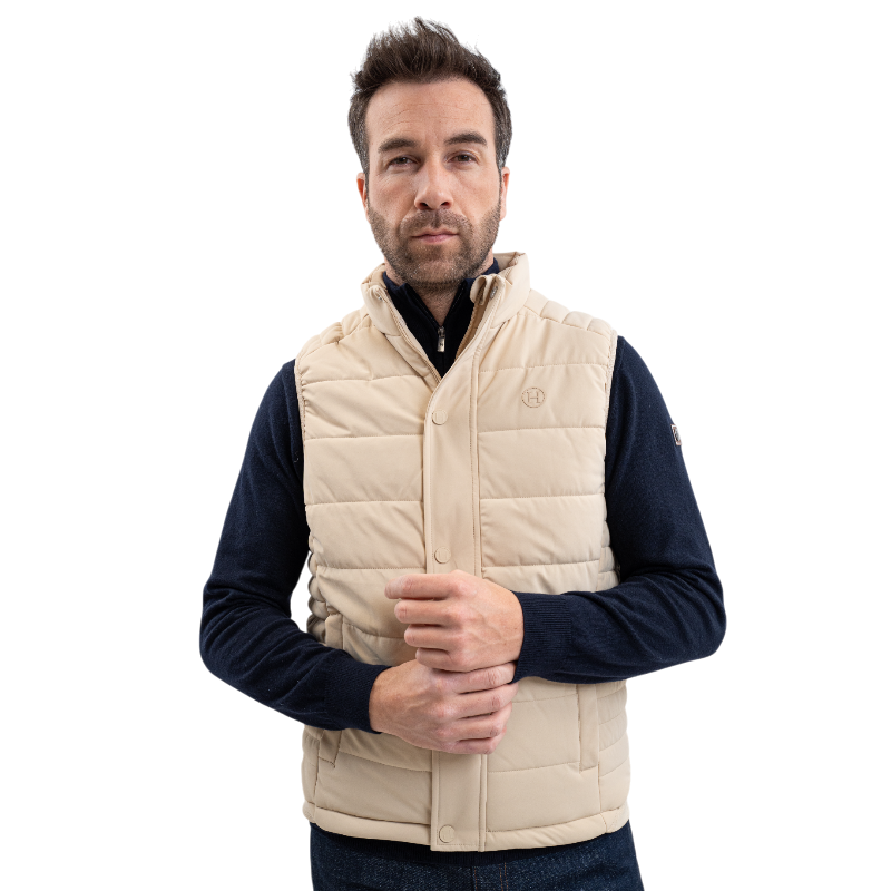 Harcour - Veste sans manches homme Boston lin