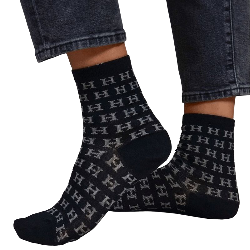 Harcour - Chaussettes courtes Soda noir (x1)