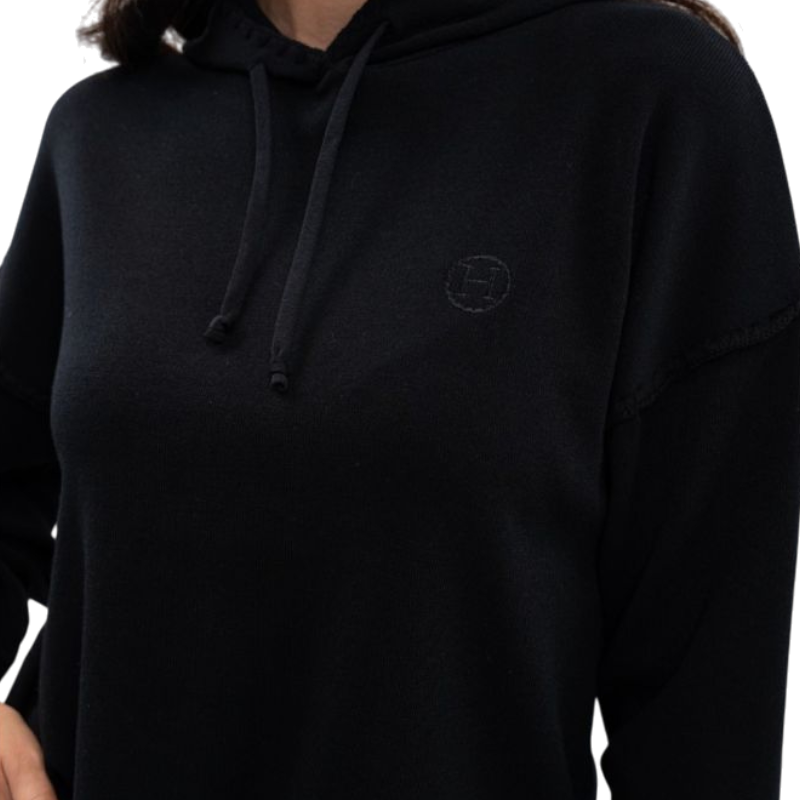 Harcour - Sweat à capuche femme Plume noir | - Ohlala
