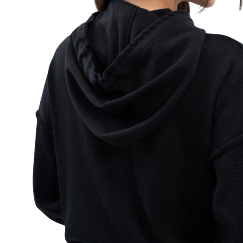 Harcour - Sweat à capuche femme Plume noir | - Ohlala