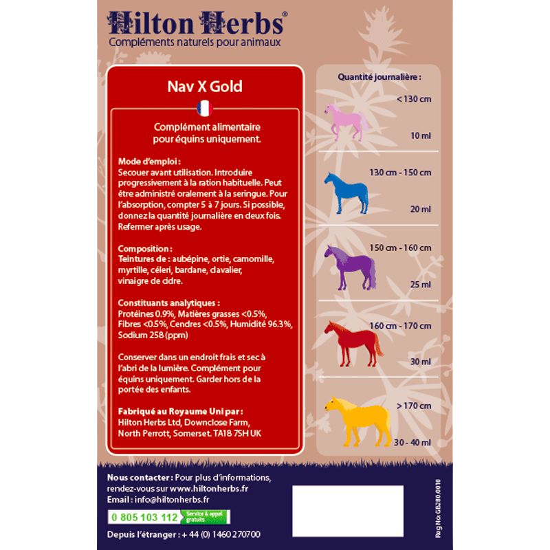 Hilton Herbs - Fourbide & navicular food supplement Nav x Gold