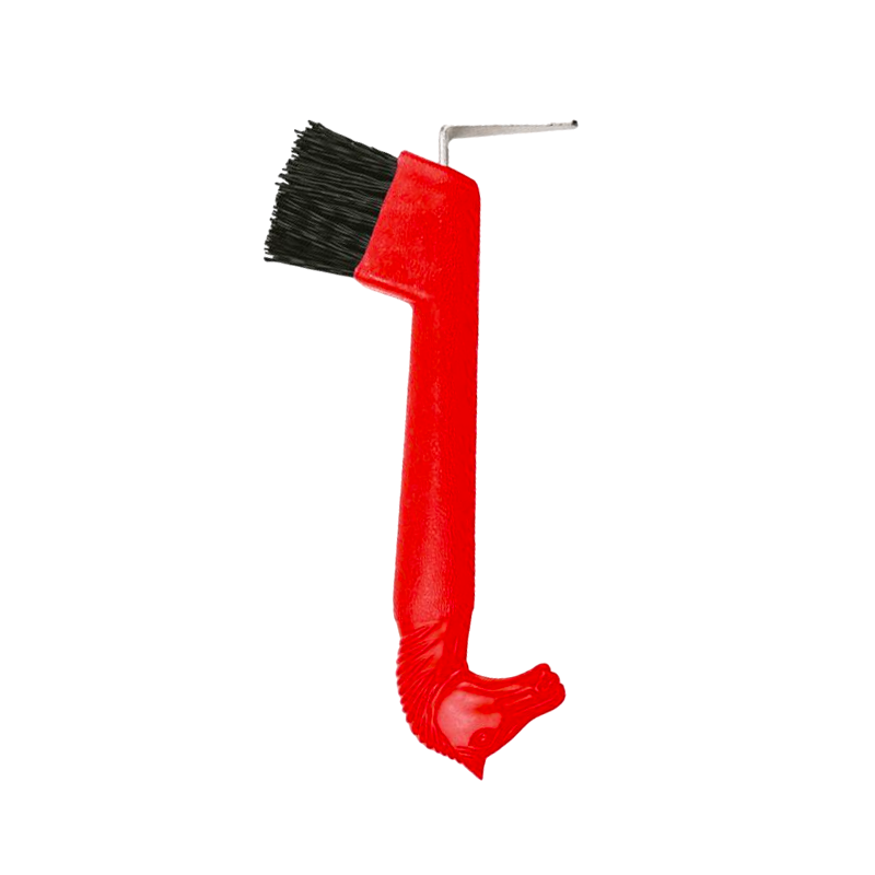 Hippotonic - Red horse head brush hoof pick