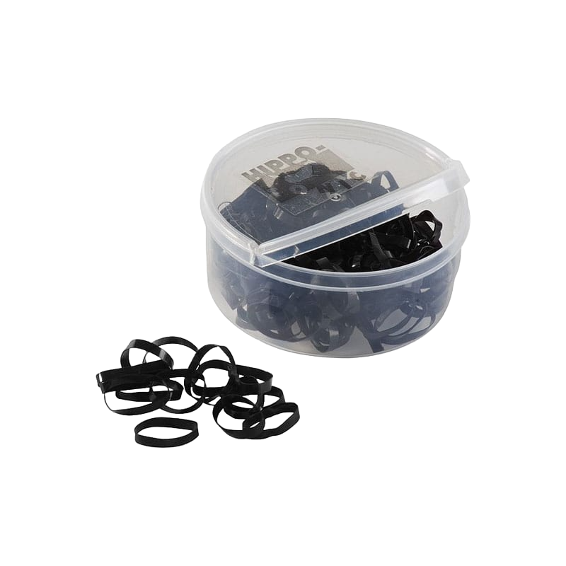 Hippotonic - 1800 black silicone elastics