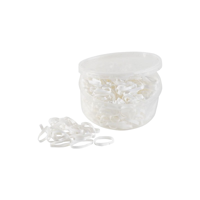 Hippotonic - 450 white silicone elastics