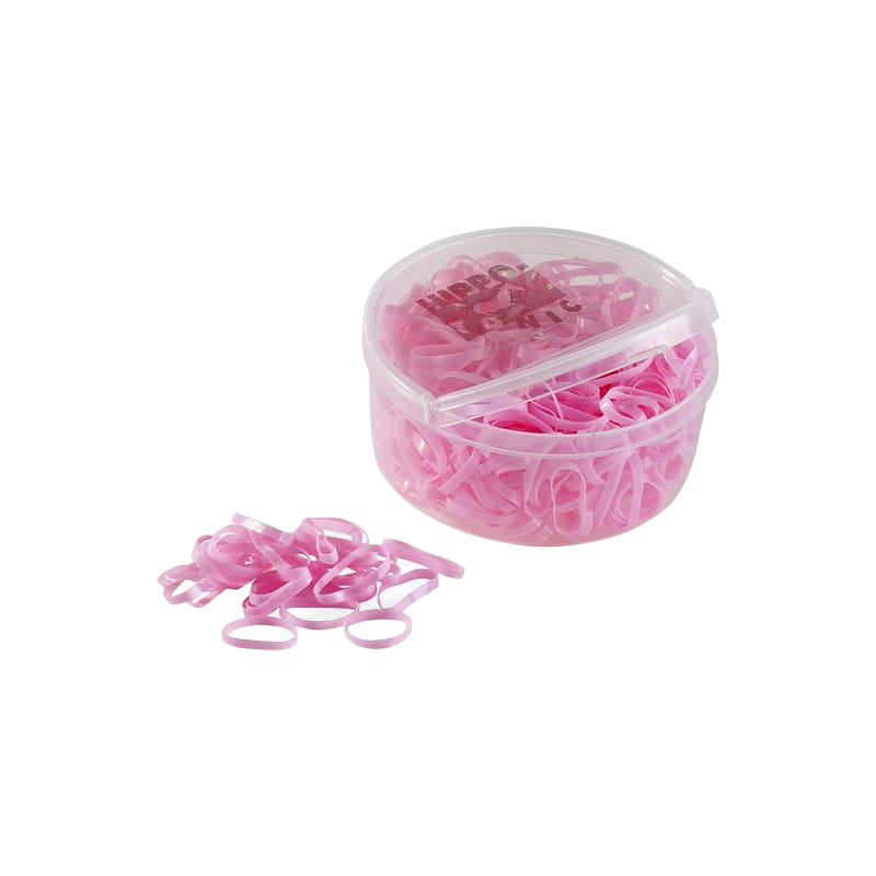 Hippotonic - 450 élastiques silicone rose