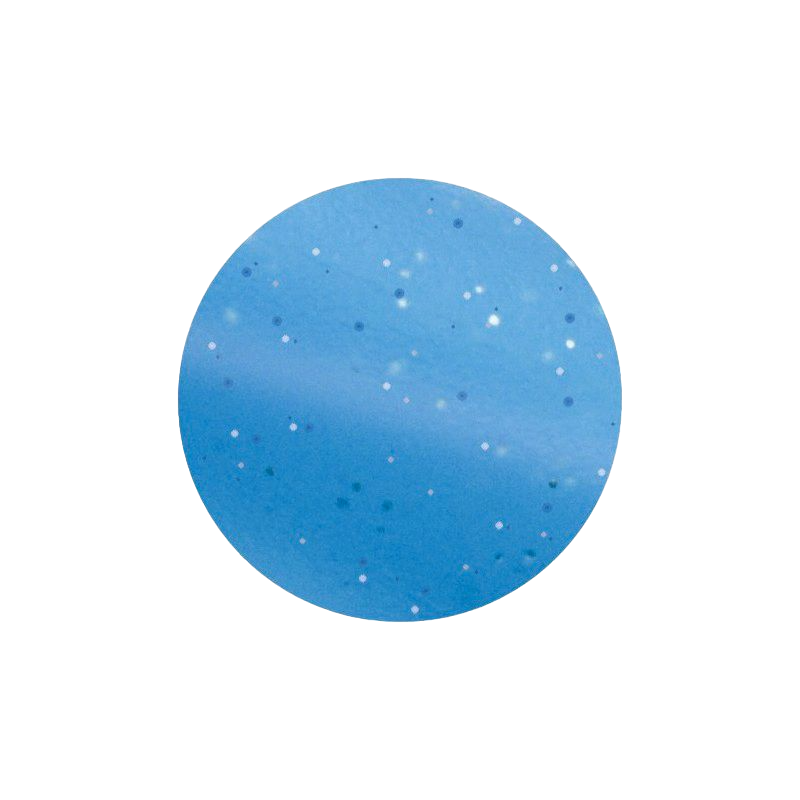 Hippotonic - Neon sky blue glittery round metal comb