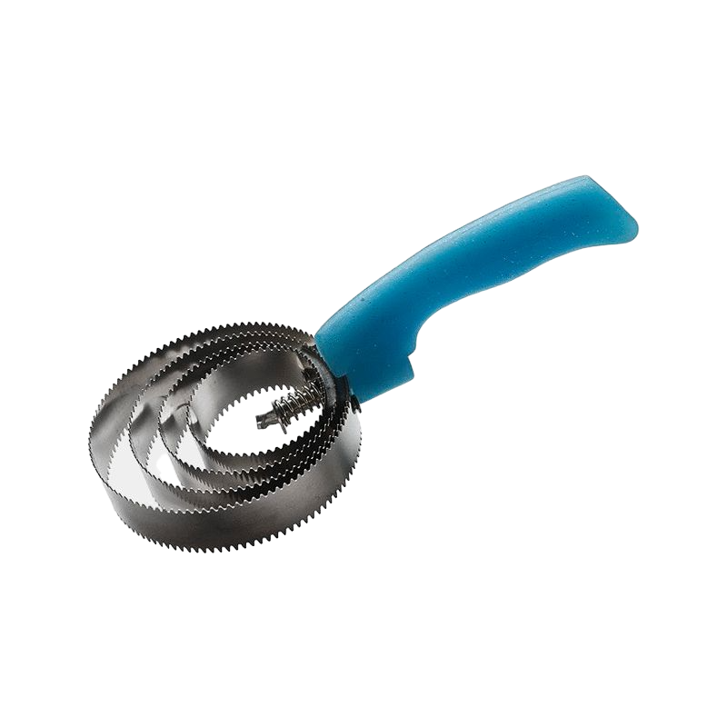 Hippotonic - Neon sky blue glittery round metal comb