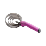 Hippotonic - Etrille métallique ronde poignée soft rose | - Ohlala