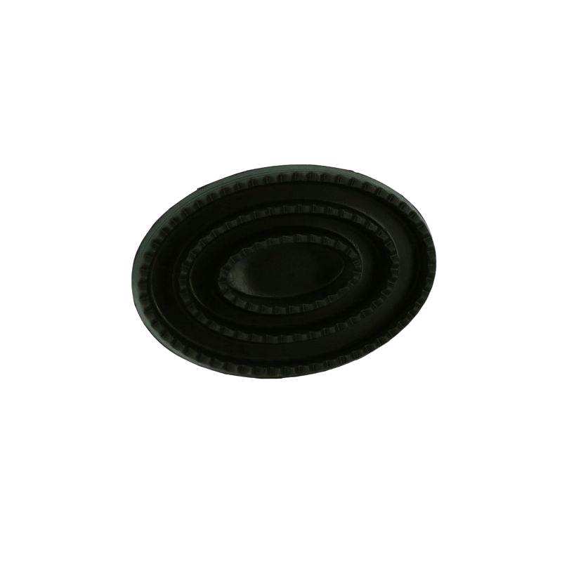 Hippotonic - Black oval hollow rubber curry comb