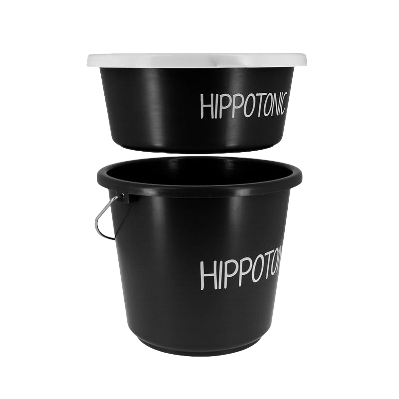 Hippotonic - Black stable bucket 12L